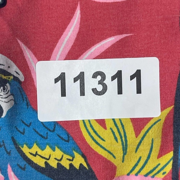 Party Pants Shorts Adult Large Pink Parrots Swim Trunk Drawstring Pocket Mens - Picture 11 of 11